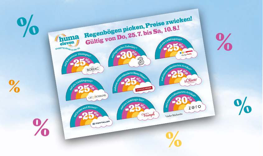 Sommer-Rabattsticker - AT huma eleven DE